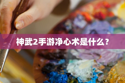 神武2手游净心术是什么？