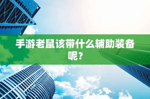 手游老鼠该带什么辅助装备呢？