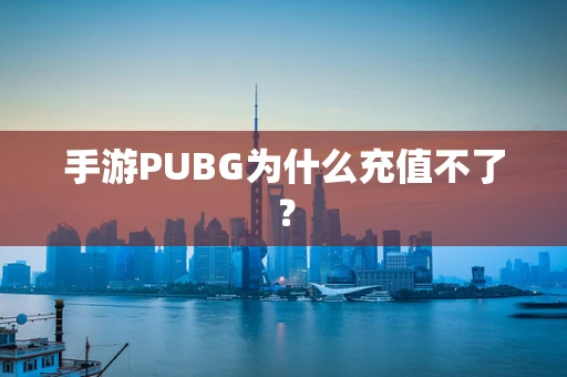 手游PUBG为什么充值不了？
