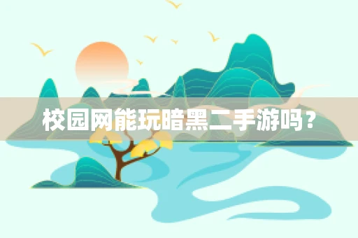 校园网能玩暗黑二手游吗？