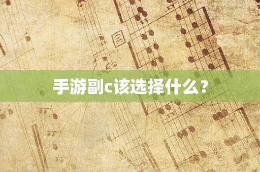 手游副c该选择什么？