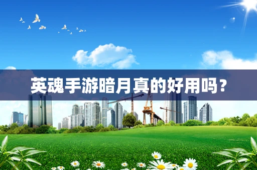 英魂手游暗月真的好用吗？