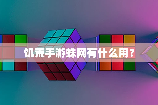 饥荒手游蛛网有什么用？