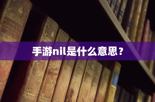 手游nil是什么意思？