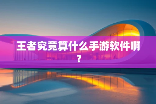 王者究竟算什么手游软件啊？